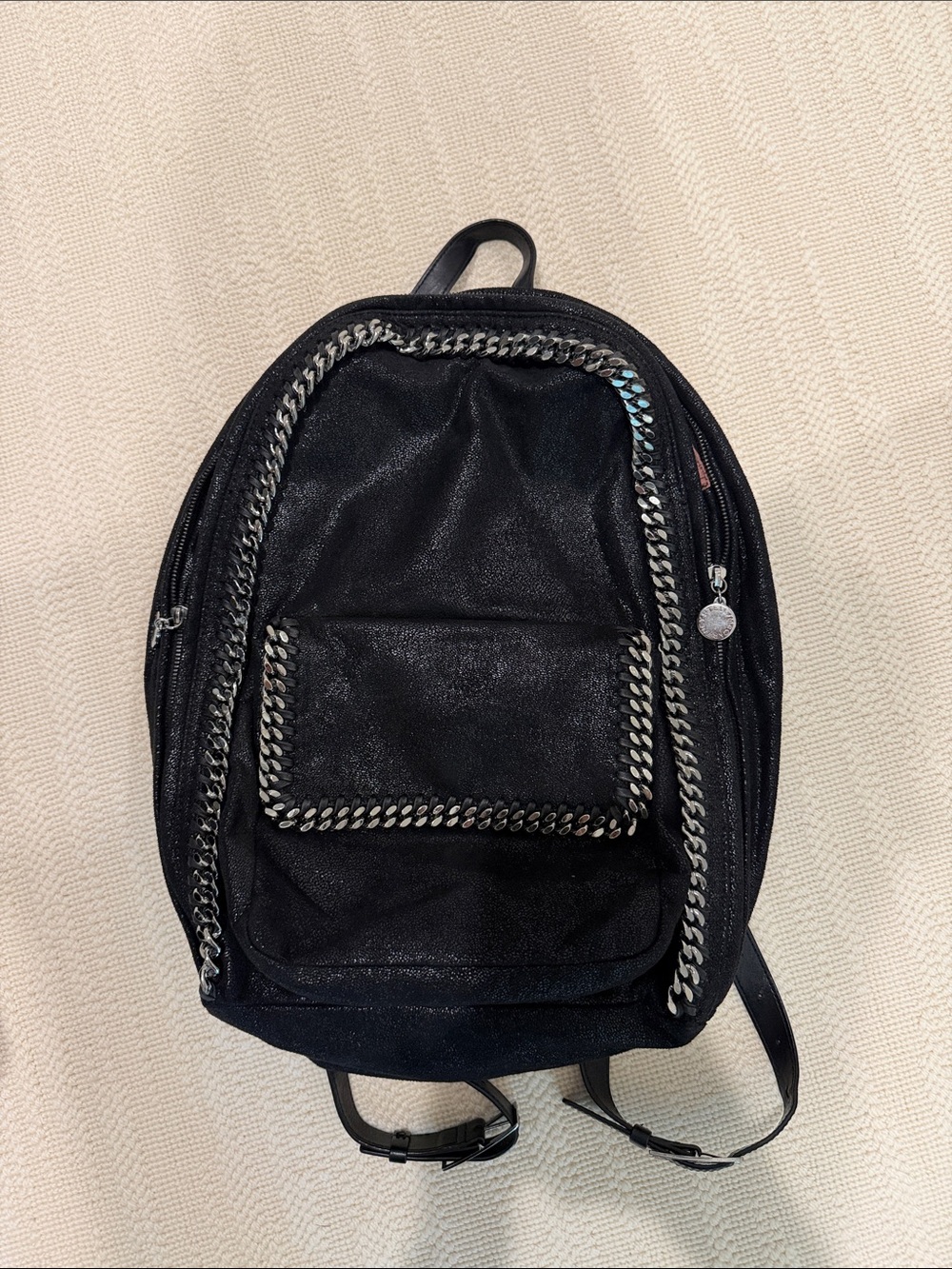 Stella McCartney Black Chain-Trim Women’s Backpack